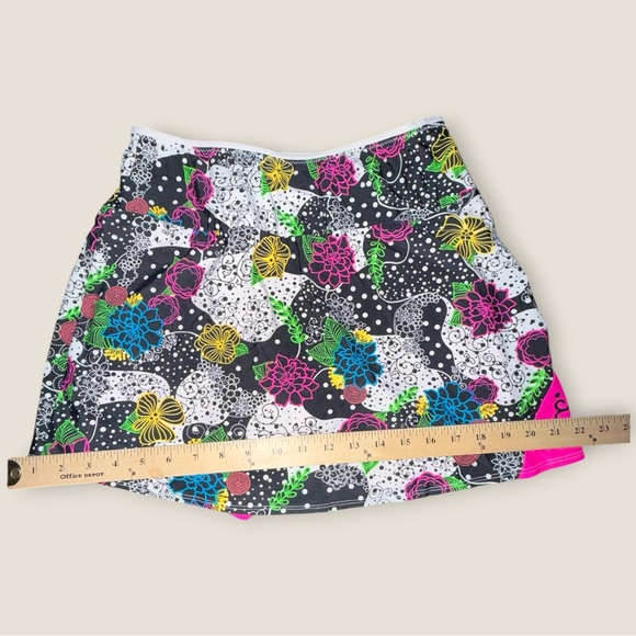 Sparkle Skirts Athletic Skort Floral Multicolor L Built-In Shorts Activewear - Picture 3 of 7
